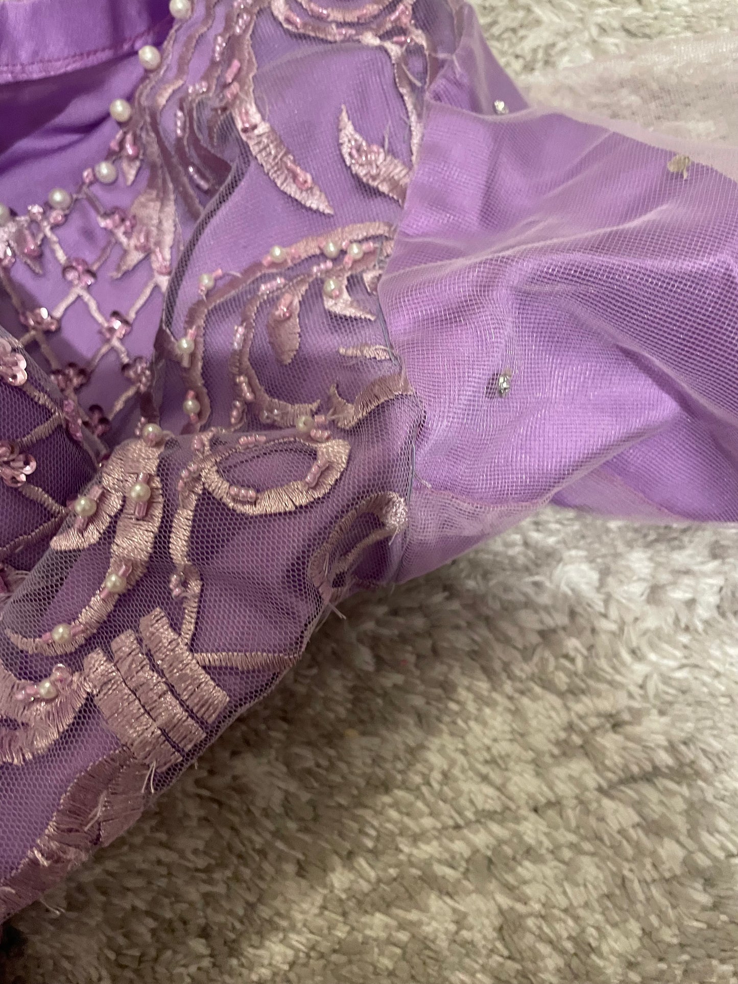 Lilac Cutdana Suit - defect last medium