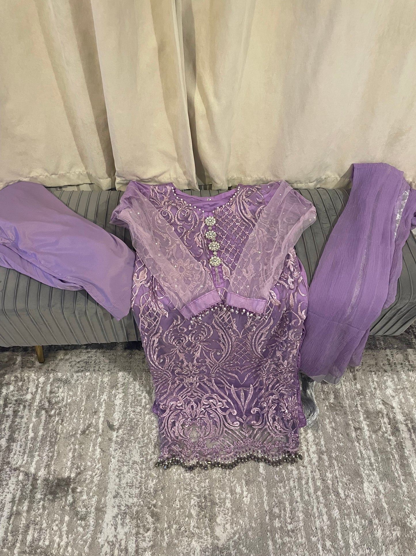 Lilac Cutdana Suit
