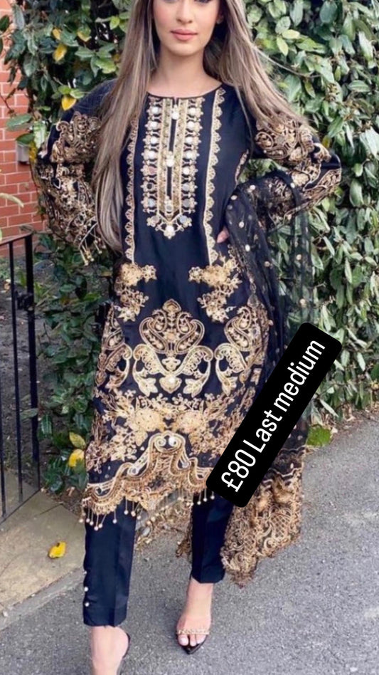 Black net Suit