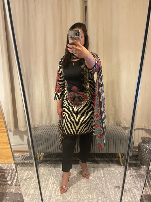 Black Lawn Suit (Sana Safinaz Inspired)